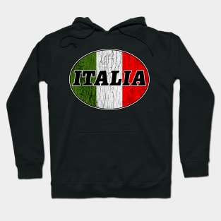 ITALY ITALIA EURO OVAL VINTAGE TRAVEL FLAG ROME SICILY NAPLES VENICE Hoodie